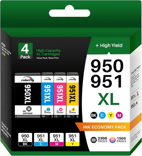 colorfly Paquete combinado de cartuchos de tinta 950xl y 951xl compatibles con HP OfficeJet Pro 8610 8620 8100 8630 8615 repuesto con cartuchos de