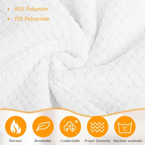 Miniatura 3 de Tigeen 2 Pcs Towel Wrap for Women Lightweight Spa Robe with Adjustable Closure Elastic Top Soft Bathrobe Spa Wrap