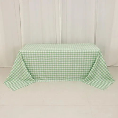Miniatura 42 de Efavormart - Mantel a cuadros rectangular de 60 x 102 pulgadas, cuarzo blanco/rosa Mantel de lino de poliéster a cuadros 2-Rosa