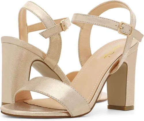 Miniatura 2 de DREAM PAIRS sandalias de vestir con correa en el tobillo y tacón grueso para mujer