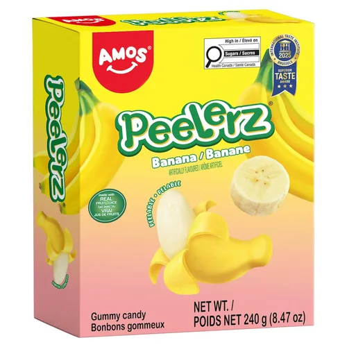 Miniatura 15 de AMOS Peelerz - Paquete variado de 4 gomitas pelables, 3.00 oz cada uno (total de 4.94 oz), mango, uva, plátano, melocotón, gomitas suaves de frutas