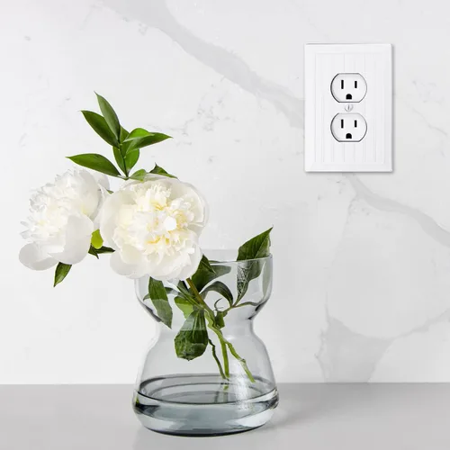 Miniatura 7 de Questech Decor - Placa de pared para cubierta de toma de corriente eléctrica dúplex, placa de interruptor individual de 1 banda, cubierta