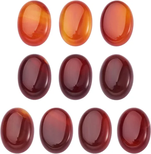 Miniatura 9 de Crafans Flat Back Gemstone Oval Cabochons Natural Stone Cabochons Healing Power Stone Chakra Crystal for Crafts DIY Jewelry Making Supplies