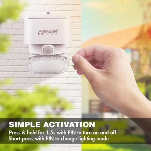 Miniatura 3 de Wagan EL8569 2000 lúmenes luz solar de pared solar al aire libre luz LED impermeable sensor de movimiento luces de seguridad brillante solar