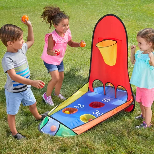Miniatura 3 de Kidoozie Balón de baloncesto desplegable, actividad deportiva en interiores o exteriores, adecuado para niños de edad preescolar y escolar a partir