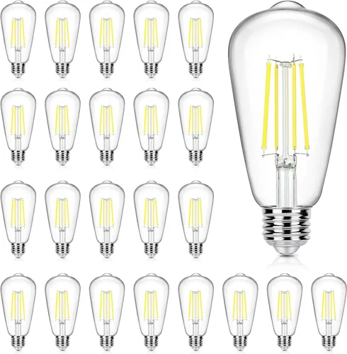 Miniatura 14 de Paquete de 4 bombillas LED Edison vintage equivalentes a 100 W, 1400 lúmenes, alto brillo, 8 W, ST58, bombillas de luz de filamento LED de 2700 K
