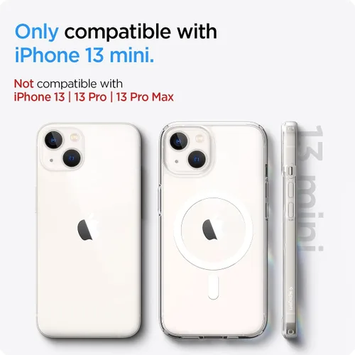Miniatura 2 de Spigen Funda para iPhone 13 Mini, ultra híbrida MagFit [antiamarilleo] [compatible con Magsafe] - Transparente