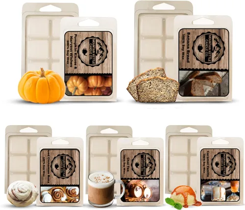 Miniatura 10 de Mountain Kettle Wax Melts, cubos calentadores de cera derretida, cubos calentadores de cera, paquete de 5 (paquete de otoño)