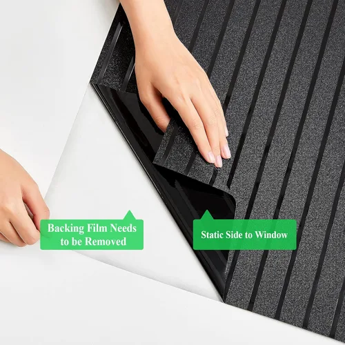 Miniatura 9 de Viseeko Película de tinte de ventana para el hogar, opacidad total, 100% bloqueo de luz, bloqueo UV, película de oscurecimiento de ventana
