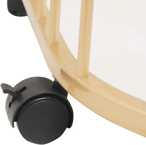 Miniatura 7 de Perchero de Ropa Dorado con Ruedas Perchero Rodante con Cesta de Almacenamiento Perchero de Abrigos de Metal Móvil Soporte Perchero Moderno