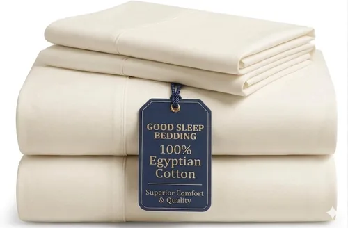 Miniatura 8 de Good Sleep Bedding Juego de sábanas divididas tamaño King para cama ajustable, sábanas de lujo, algodón egipcio, juego de sábanas de 5 piezas