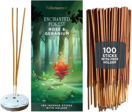 Miniatura 24 de Folkulture Varillas de incienso (120 varillas) Juego de 6 incienso premium para relajación, aromaterapia, sin carbón, orgánico, no tóxico, 45