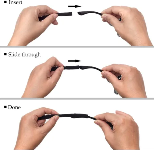 Miniatura 4 de Correa de gafas (2 piezas) Correa de gafas deportivas Retenedor ajustable de gafas de sol para hombres mujeres