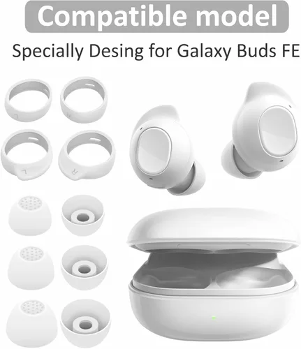 Miniatura 2 de Galaxy Buds FE - Kit de ganchos para las orejas, 5 pares de repuesto para auriculares de silicona, tapones para los oídos, antideslizantes, alas