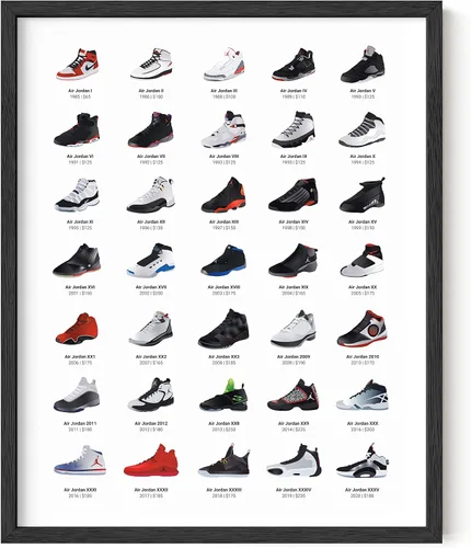 HAUS AND HUES Póster de tenis para chicos - Póster de zapatos de Michael Jordan, arte de pared de tenis, pósters geniales para dormitorio de chicos,