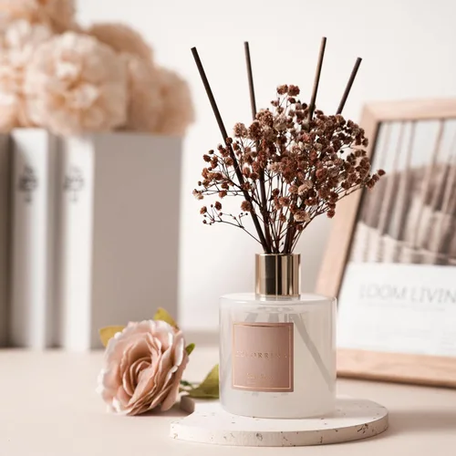 Miniatura 3 de Cocorrína Juego de difusor de varillas - Difusor perfumado de rosa satinada con varillas para el hogar, difusor de varillas para decoración