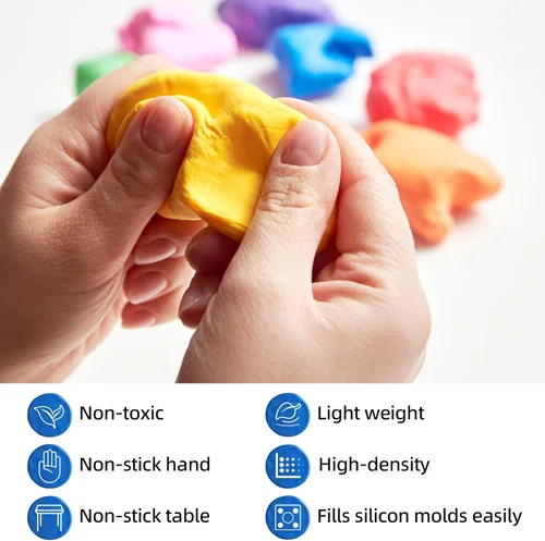 Miniatura 3 de CALPALMY - Arcilla de espuma moldeable para cosplay de colores azules (300g) – Alta densidad y calidad para diseños intrincados Se seca al aire a