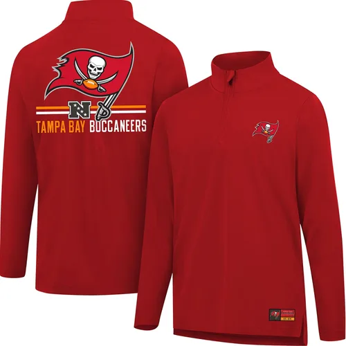 Miniatura 70 de Ultra Game Men's NFL Official Super Soft Quarter Zip Long Sleeve T-Shirt