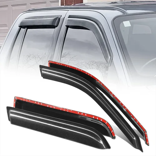 Miniatura 12 de DNA Motoring WVS-T2-0156 - Juego de 4 protectores de lluvia para ventana 04-08 Pacifica CS V6, tinte de humo, deflector de sol, viento y lluvia