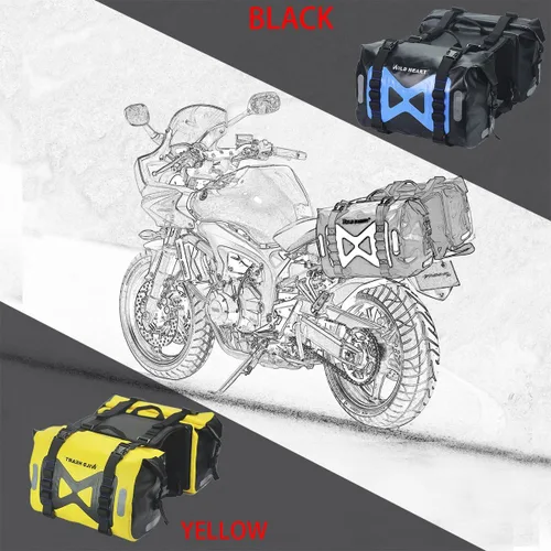 Miniatura 2 de WILD HEART Bolsa impermeable alforja de motocicleta 50L Bolsa de tanque Bolsa lateral de motor