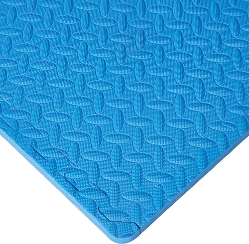 Miniatura 7 de BalanceFrom Baldosa de Espuma EVA Entrelazada para Ejercicio de 24 x 24 pulgadas – Suelo de Rompecabezas Antideslizante para Gimnasio en Casa, Azul