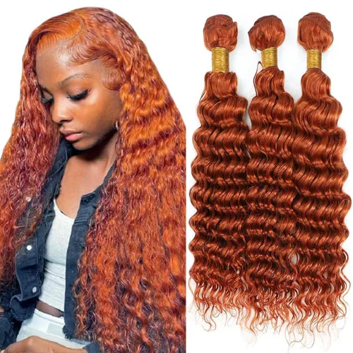 Miniatura 19 de Color 30 paquetes de cabello humano marrón onda del cuerpo paquetes 8 10 12 pulgadas brasileño virgen Remy extensiones de cabello humano doble trama