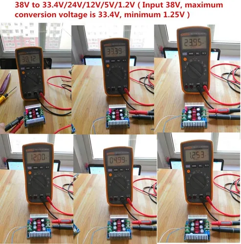 Miniatura 7 de Módulo convertidor de corriente constante CC CV Buck DC 6-40V a 1.2-36V 20A 300W Regulador de voltaje ajustable reductor módulo de fuente