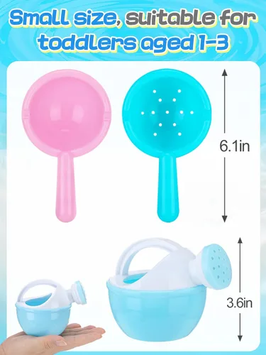 Miniatura 4 de Juguetes de baño pequeños para niños de 1 a 3 años – Juguetes de mesa de agua súper fáciles de limpiar, bañera de bebé, piscina, playa, accesorios