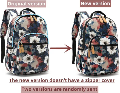 Miniatura 98 de Leaper Mochila para laptop para mujer: linda mochila floral para escuela, universidad, viajes, trabajo, mochila ligera para niños, Negro margarita