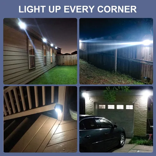 Miniatura 3 de Upgraded 28 LEDs Wireless Sensor de movimiento solar luz recargable impermeable luces de seguridad Potente Para al aire última intervensión Patio
