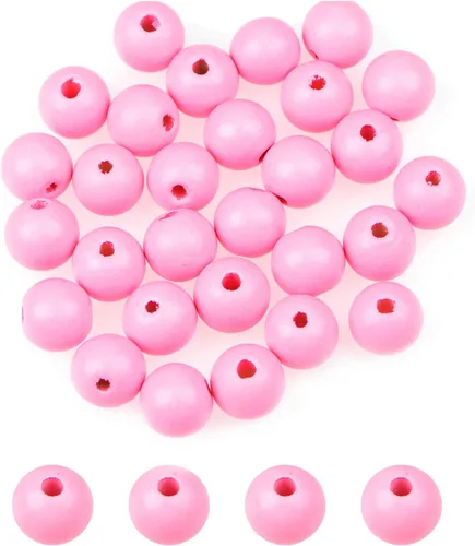 Miniatura 43 de AD Beads Cuentas de madera con espacio libre para manualidades, cuentas de madera con agujero grande surtidas para hacer collares, pulseras