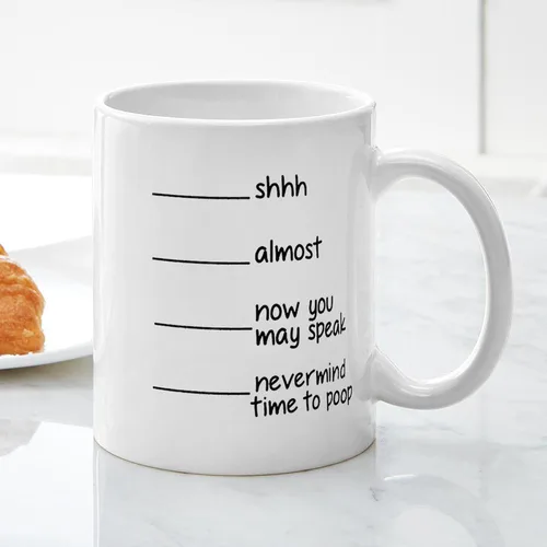 Miniatura 5 de CafePress Time To Poop Mugs Taza de café de cerámica de 11 oz (11.0 fl oz)