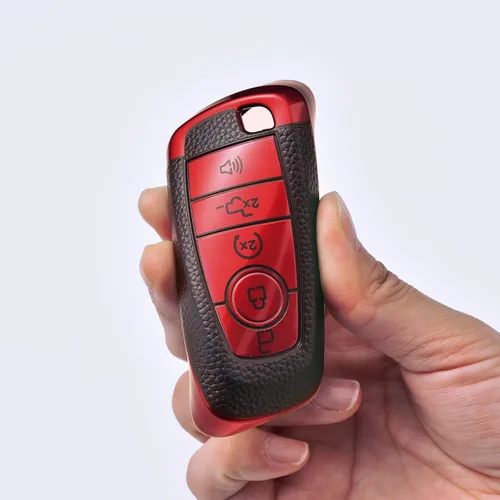 Miniatura 4 de ELOHEI para Ford Funda para Llavero, Funda Protectora Blanda de TPU para Llavero para Ford Fusion F150 F250 F350 F450 F550 Edge Explorer Escape Negro