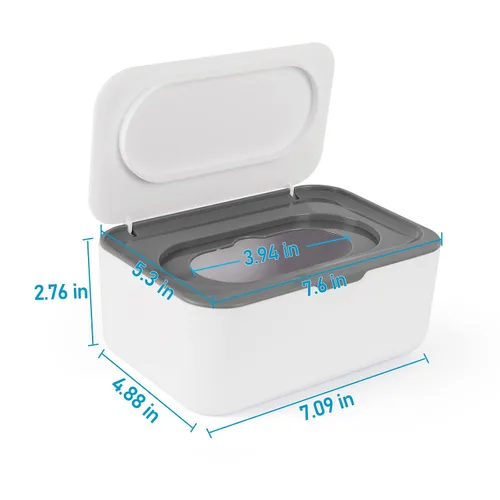 Miniatura 2 de Flenpptly 2 Pack Dispensador de Toallitas para Bebé, Estuche para Toallitas Portador de Toallitas para Bebé Mantiene las Toallitas Frescas, Azul