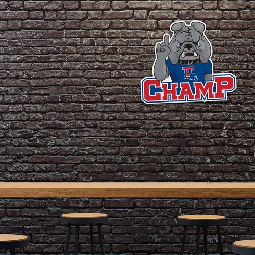 Miniatura 3 de Rico Industries Banderín de corte con forma de mascota de los Bulldogs de Louisiana Tech de la NCAA, decoración del hogar y la sala de estar