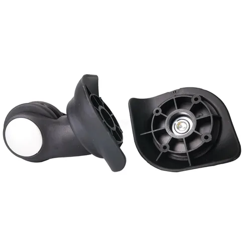 Miniatura 12 de Zoofen Ruedas de equipaje de repuesto para maleta, color negro, ruedas de repuesto para maleta con 4 agujeros para tornillos (Z-293)