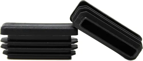 Miniatura 8 de Tapa rectangular negra de plástico de 1/2 x 1-1/2 pulgadas, tapón de acabado, tapa de extremo de tubo de tubo, universal para silla duradera (2)