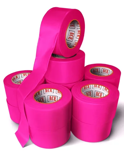 Miniatura 20 de ACE Supply Cinta de señalización de colores surtidos, paquete de 12 – Cinta de levantamiento no adhesiva – 1.5 pulgadas de ancho, 150 pies de largo