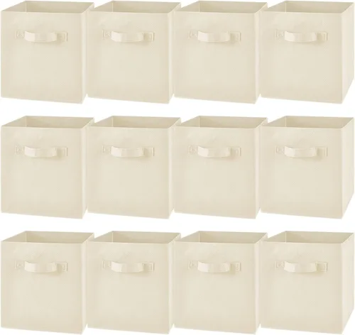 Miniatura 15 de Yinder 12 piezas Contenedor de almacenamiento cúbico, contenedores de almacenamiento de 11" para decoración de habitación, contenedores plegables