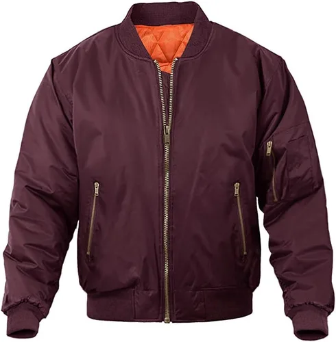 Miniatura 18 de MAGNIVIT - Chaqueta de aviador para hombre, informal, para otoño e invierno, chaqueta y abrigo militar
