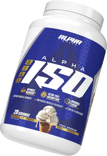 Miniatura 7 de Alpha Supps ISO - Polvo aislado de proteína de suero de leche 100% bajo en carbohidratos, 0.88 onzas por porción, ayuda a apoyar el crecimiento