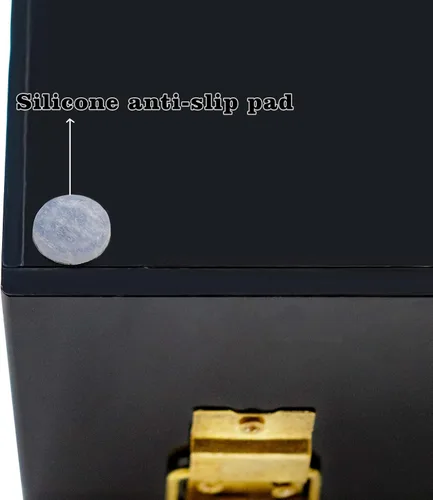Miniatura 5 de Bandeja de moneda con cerradura de acrílico negro, organizador de dinero de 5 compartimentos para efectivo, caja de almacenamiento de dinero