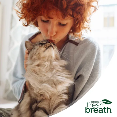 Miniatura 6 de TropiClean Fresh Breath Cat - Aditivo de agua dental + soporte para el tracto urinario, con extracto de arándano, limpieza de dientes y solución