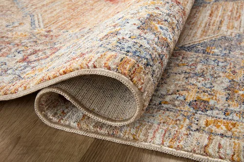 Miniatura 5 de Loloi II Sorrento Collection SOR-06 Multi/Sunset 7'-10" x 7'-10" - Alfombra decorativa redonda Multi / Atardecer