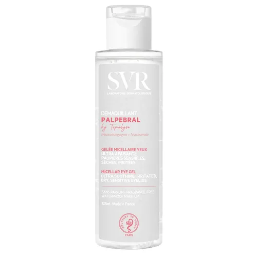 SVR - Gel desmaquillante de ojos PALPEBRAL - Para ojos sensibles, secos y alérgicos - Enriquecido con niacinamida - Adecuado para usuarios de lentes
