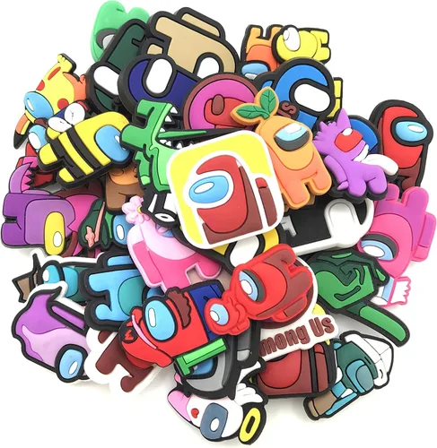 Miniatura 3 de JunxinGYL 42 piezas de dijes para zapatos, pulsera con agujeros, accesorios para niños, niñas, adolescentes y adultos, recuerdos de fiesta de Among