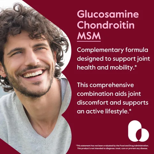 Miniatura 2 de BESTVITE Glucosamina condroitina MSM 500/400/100 por cápsula (240 cápsulas) con OptiMSM patentado, fórmula de máxima resistencia para apoyo