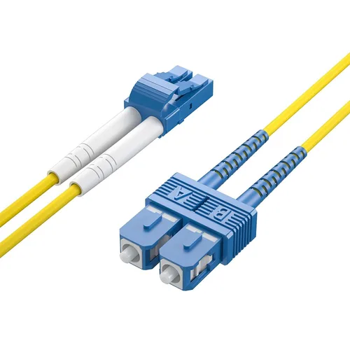 Miniatura 24 de Cable de conexión de fibra OM3 LC a LC de 0.7 ft, puente de fibra multimodo de 10 GB, LC-LC UPC dúplex MMF 50/125um, LSZH, para transceptor SFP