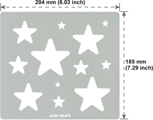 Miniatura 4 de Aleks Melnyk No.206 Plantilla de metal para joyería, pendiente de forma de estrella recortada, plantilla lapidaria para cabujones, plantillas