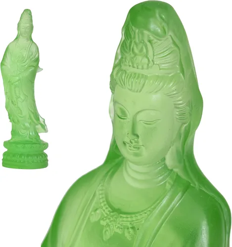 Estatua de resina de Guan Yin – Quan Yin hecha a mano, Kwan Yin, Quan Am, Kuan Yin, Estatua de Guanyin para altar de meditación, estatua de Buda